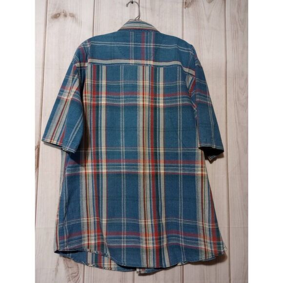 Apparel Workshop Shirt Men's Large Chambray Button Front Short Sleeve - Picture 2 of 6